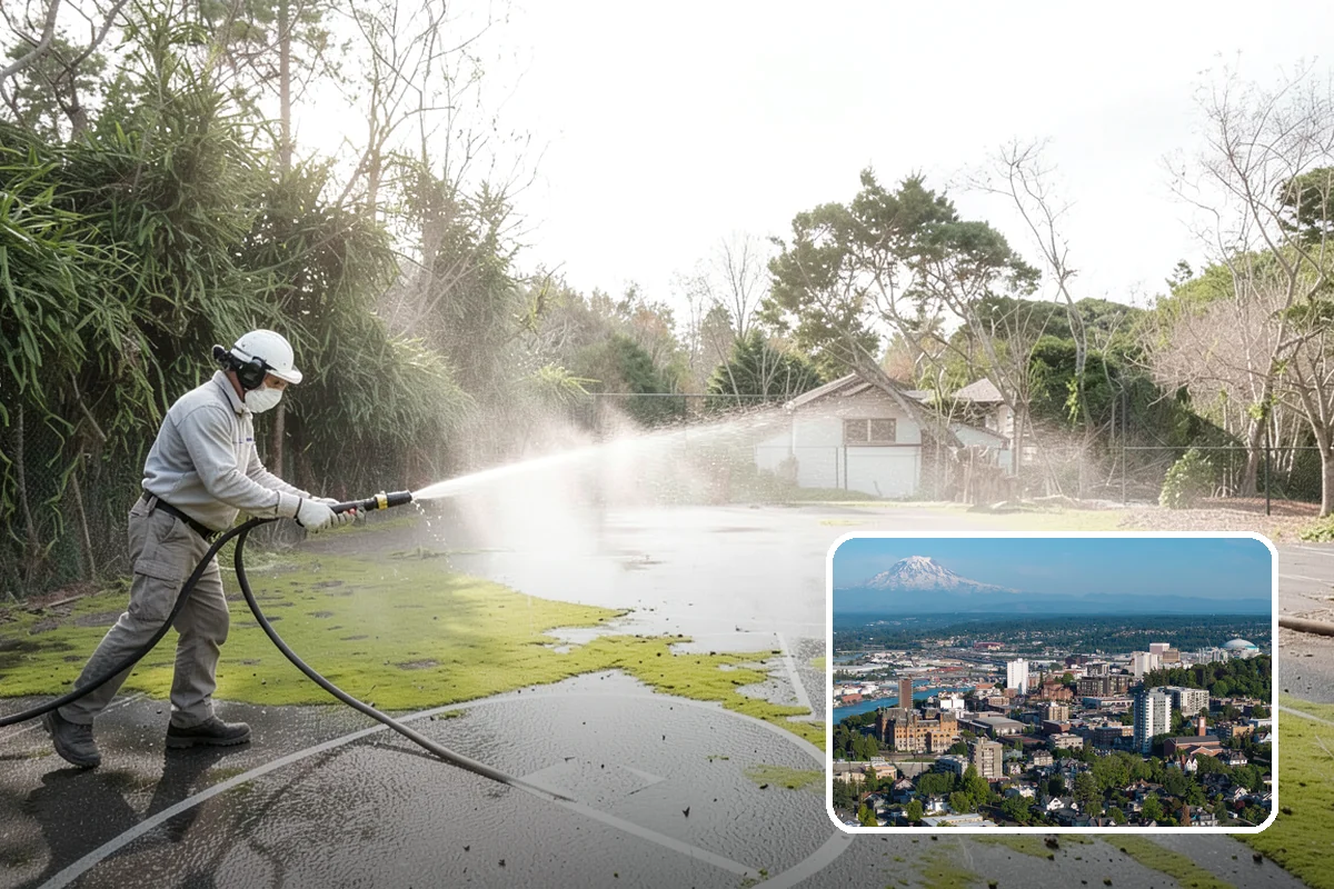 Exterior Window Cleaning in Tacoma, Pierce County, WA - Clears pollen, grime, and water spotting from the glass
