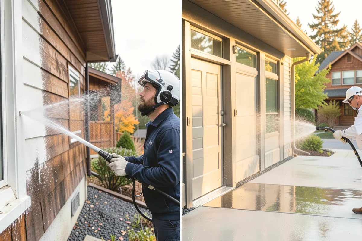 Exterior Window Cleaning in Tukwila, King County, WA - Rinse loose dust and pollen from the panes