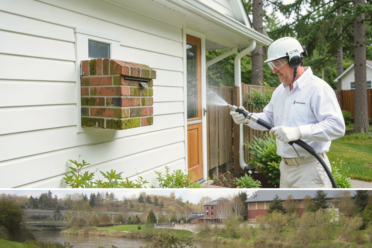 Exterior Window Cleaning in Tukwila, King County, WA - Spring cleaning clears the winter's spotting and pollen just as brighter days return.