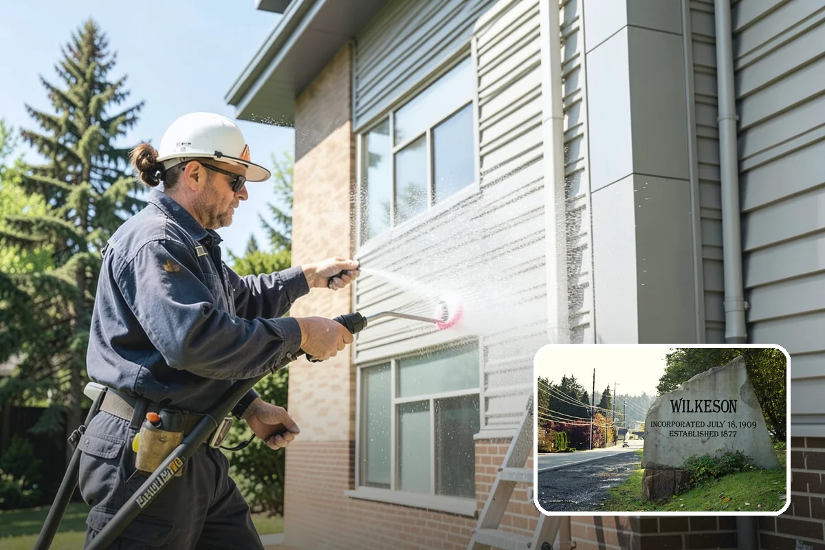 Exterior Window Cleaning in Wilkeson, Pierce County, WA - Clears pollen, grime, and water spotting from the glass