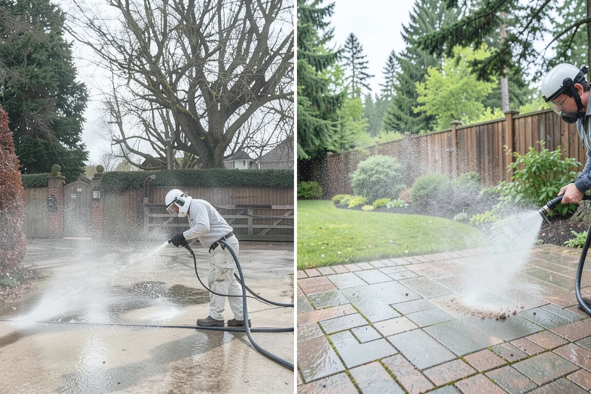 Exterior Window Cleaning in Wilkeson, Pierce County, WA - Rinse loose dust and pollen from the panes