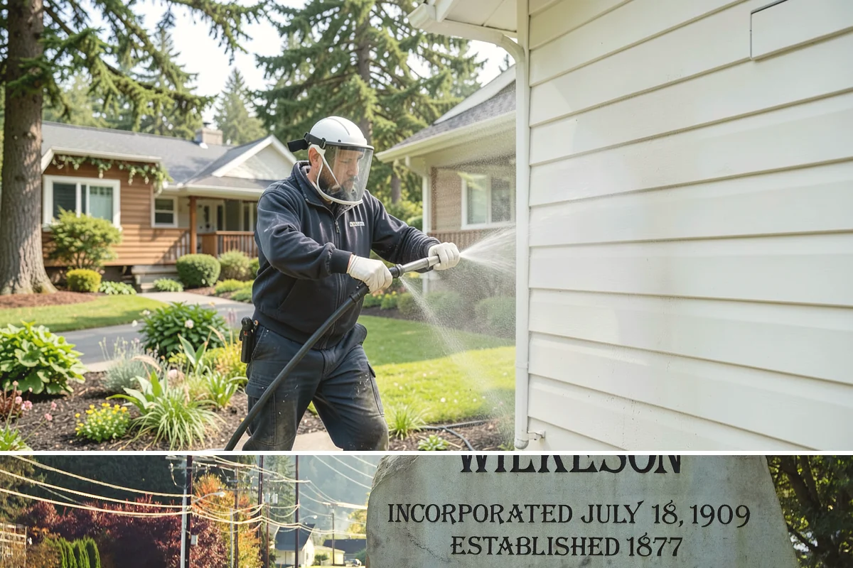 Exterior Window Cleaning in Wilkeson, Pierce County, WA - Spring cleaning clears the winter's spotting and pollen just as brighter days return.