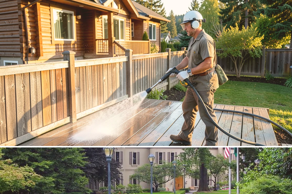 Exterior Window Cleaning in Woodinville, King County, WA - Spring cleaning clears the winter's spotting and pollen just as brighter days return.
