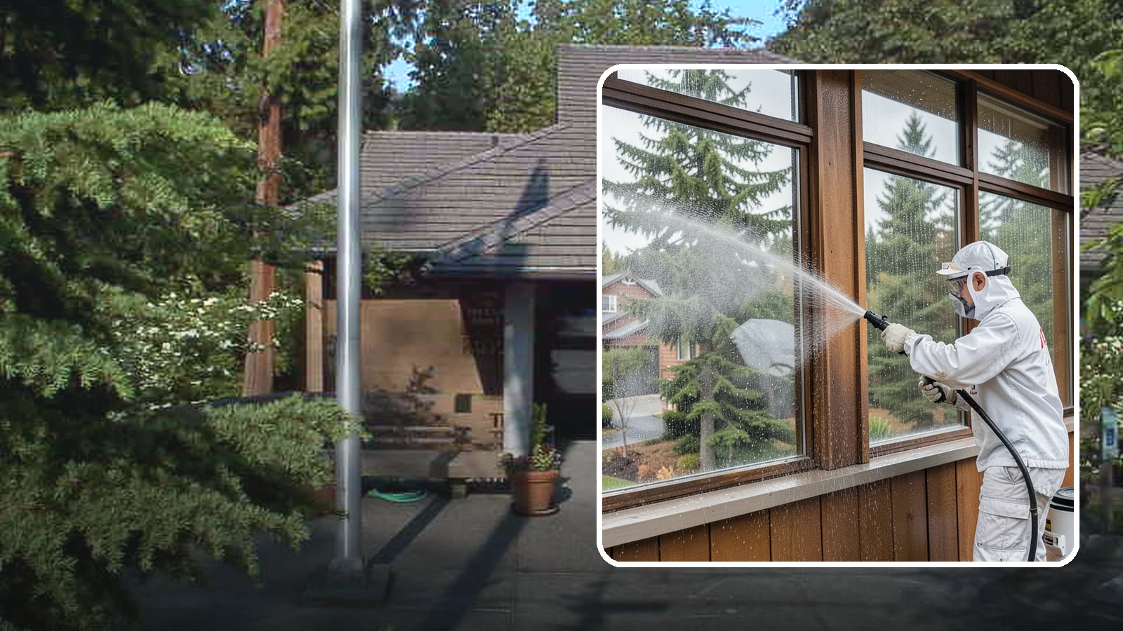 Exterior Window Cleaning in Yarrow Point, King County, WA - Streak-free exterior window cleaning that clears the grime and water spotting our damp, overcast climate leaves on the glass.