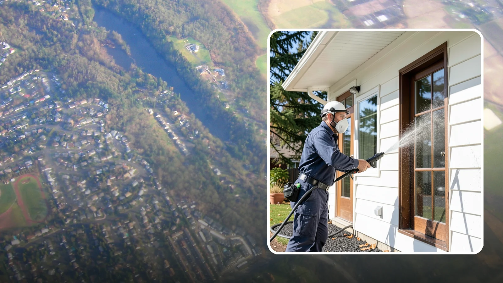 Fall Exterior Cleaning in Algona, King County, WA - A fall exterior cleaning removes summer's dust and the first flush of autumn debris before Washington's wet season sets in.