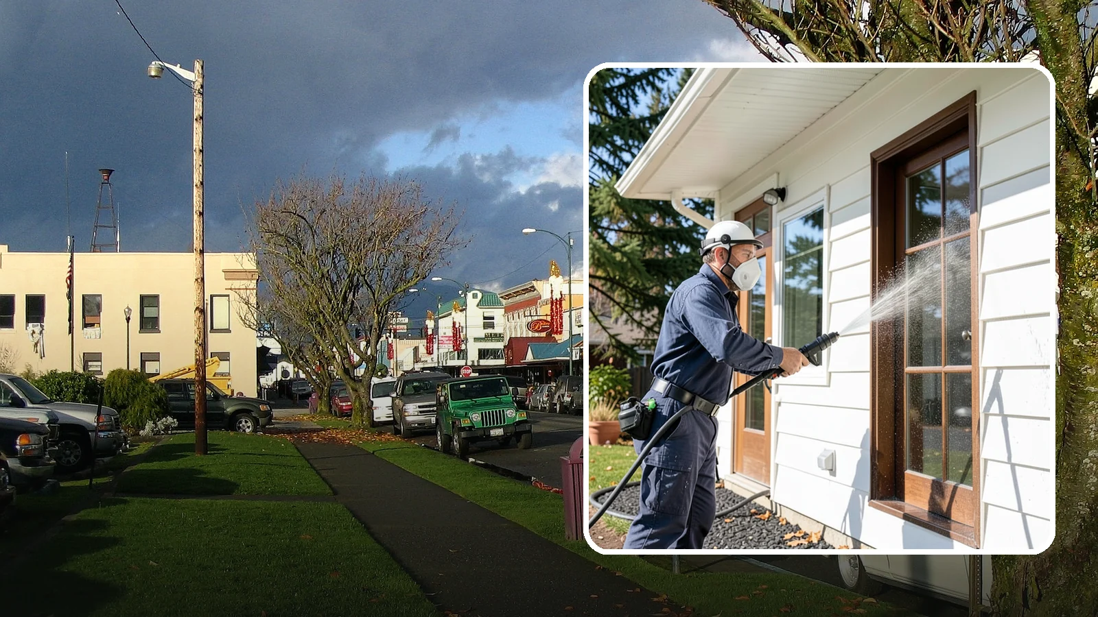 Fall Exterior Cleaning in Arlington, Snohomish County, WA - A fall exterior cleaning removes summer's dust and the first flush of autumn debris before Washington's wet season sets in.