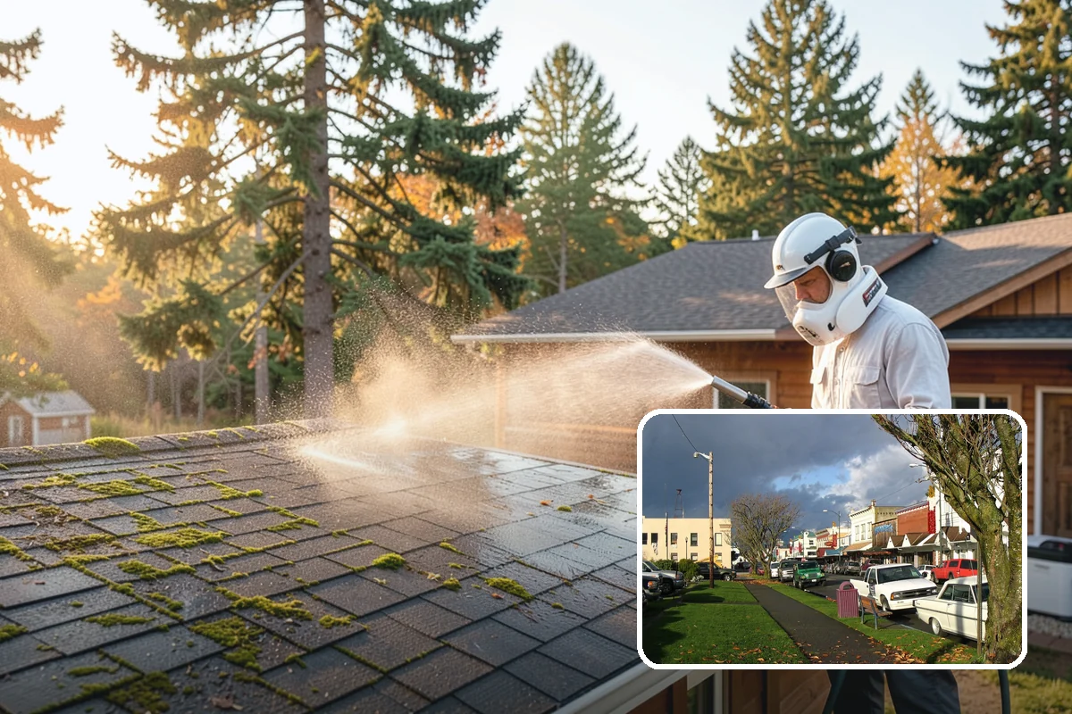 Fall Exterior Cleaning in Arlington, Snohomish County, WA - Strips away summer dust and the season's early leaf and needle fall