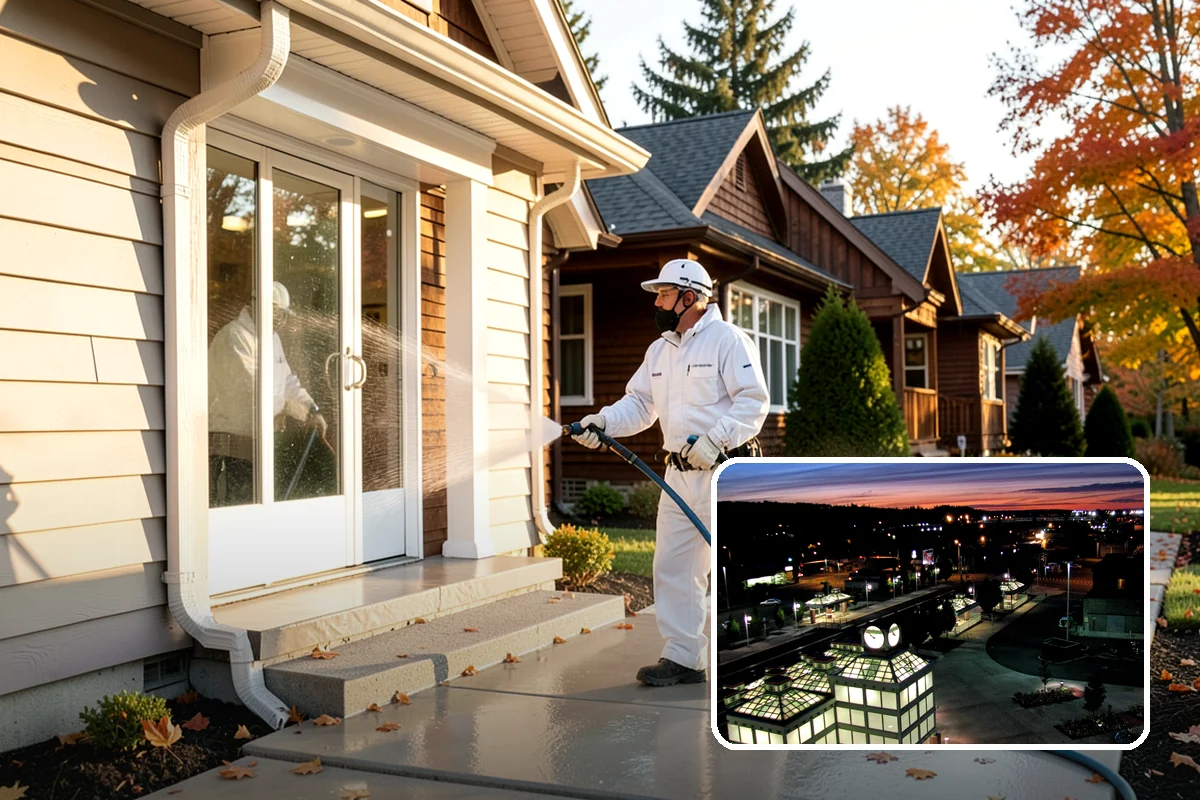 Fall Exterior Cleaning in Auburn, King County, WA - Strips away summer dust and the season's early leaf and needle fall