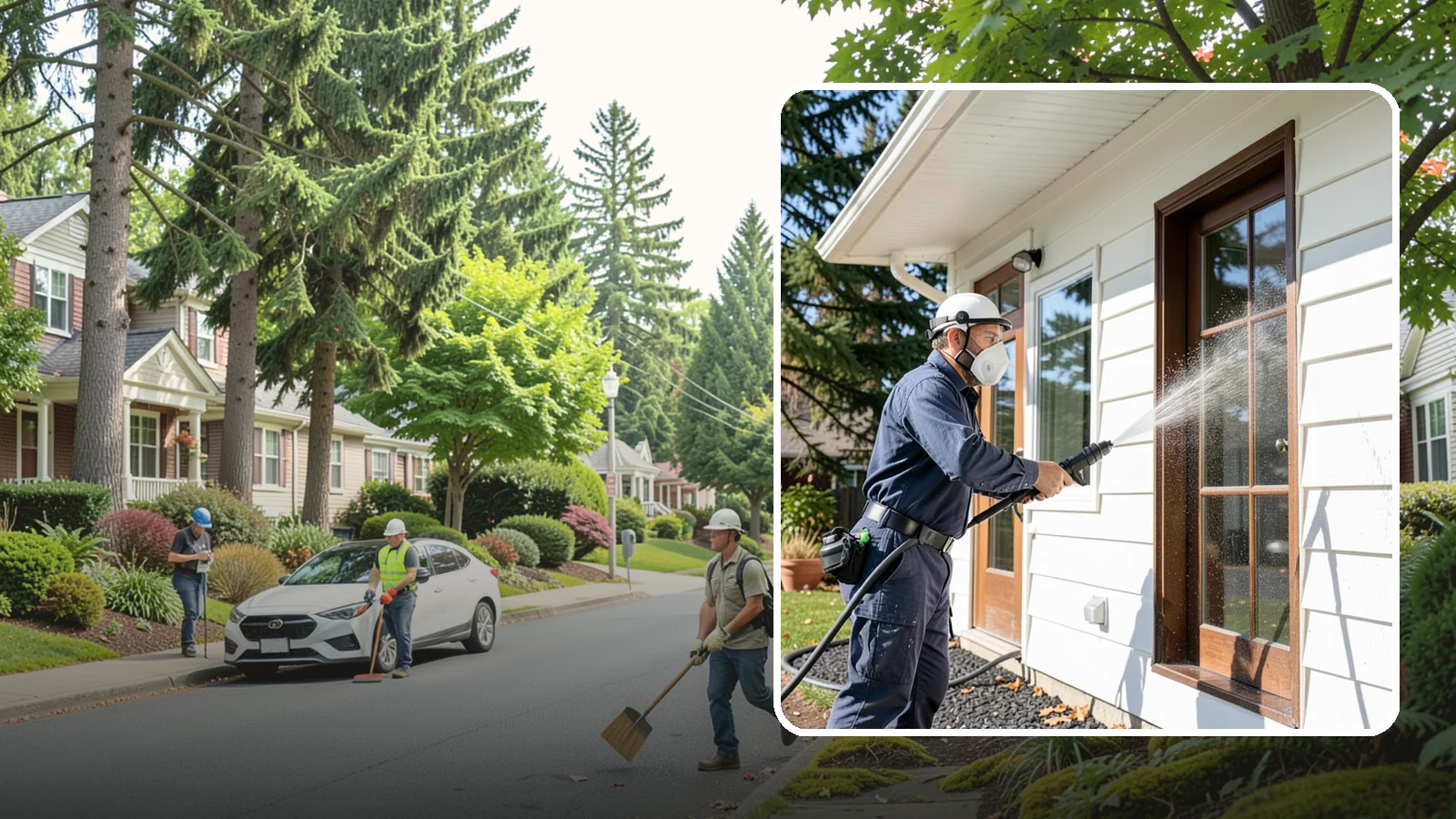 Fall Exterior Cleaning in Beaux Arts Village, King County, WA - A fall exterior cleaning removes summer's dust and the first flush of autumn debris before Washington's wet season sets in.