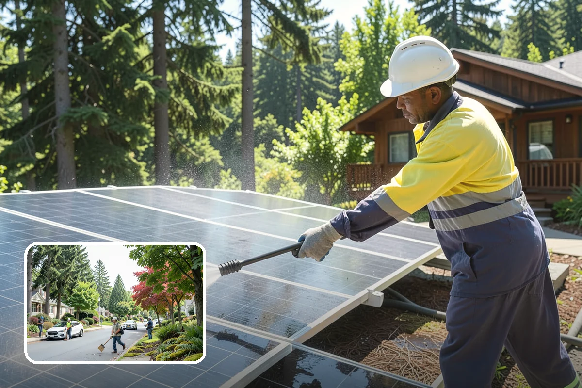 Fall Exterior Cleaning in Beaux Arts Village, King County, WA - Strips away summer dust and the season's early leaf and needle fall