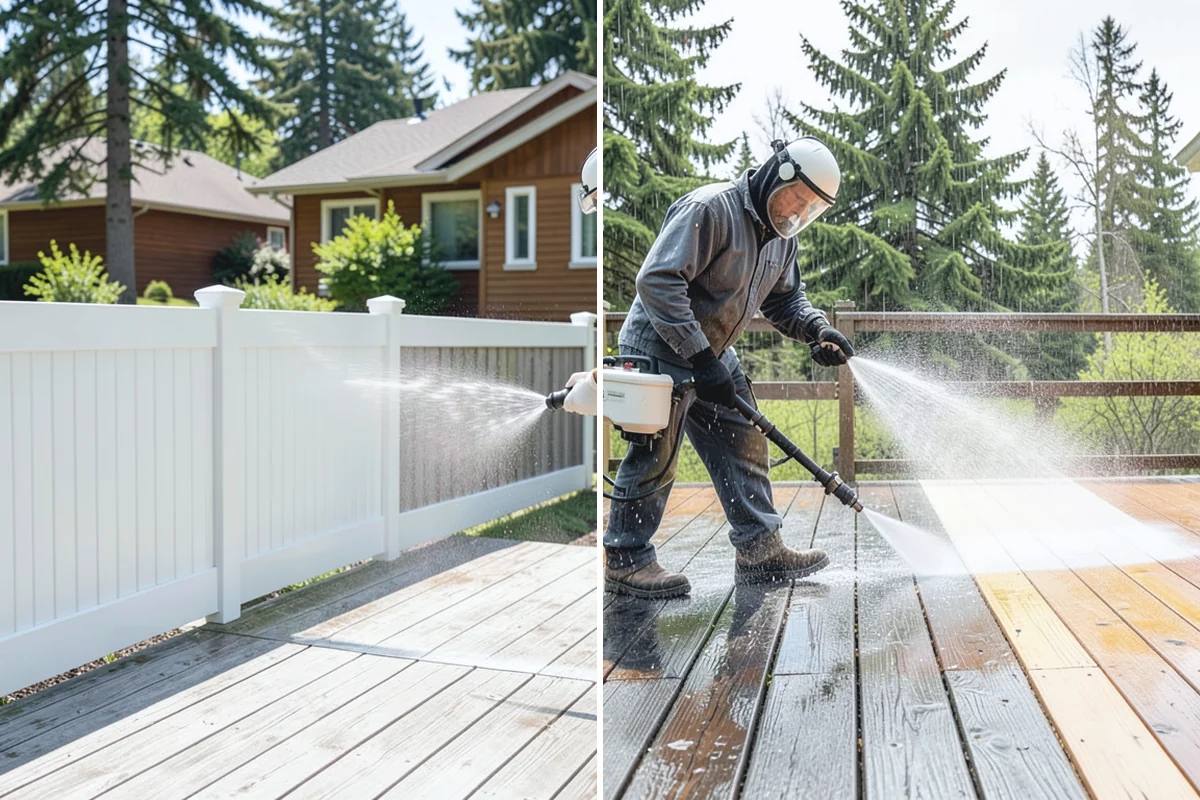 Fall Exterior Cleaning in Beaux Arts Village, King County, WA - Clear loose leaves and conifer needles from target surfaces