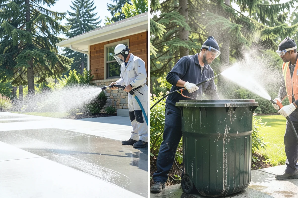Fall Exterior Cleaning in Bonney Lake, Pierce County, WA - Clear loose leaves and conifer needles from target surfaces