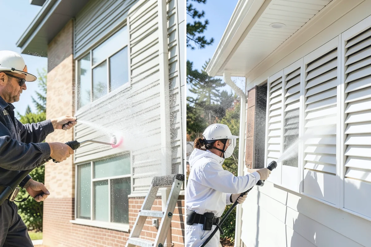 Fall Exterior Cleaning in Buckley, Pierce County, WA - Clear loose leaves and conifer needles from target surfaces