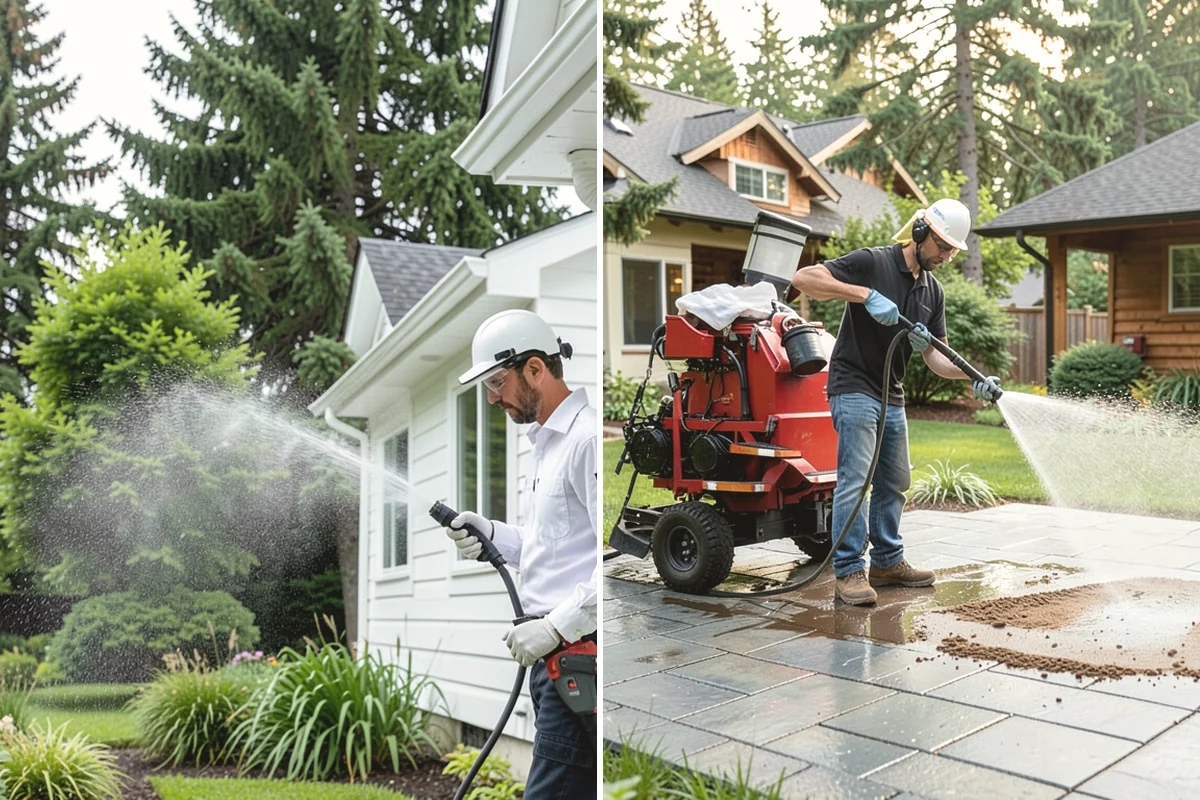 Fall Exterior Cleaning in Burien, King County, WA - Clear loose leaves and conifer needles from target surfaces
