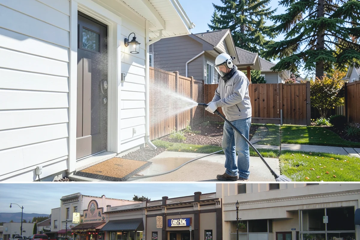 Fall Exterior Cleaning in Burlington, Skagit County, WA - September through early November works best, after the summer growing season and before persistent winter rain arrives.