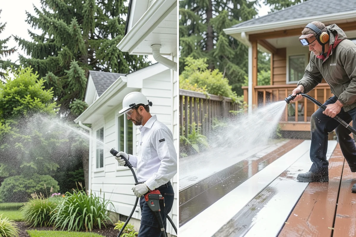 Fall Exterior Cleaning in Carnation, King County, WA - Clear loose leaves and conifer needles from target surfaces