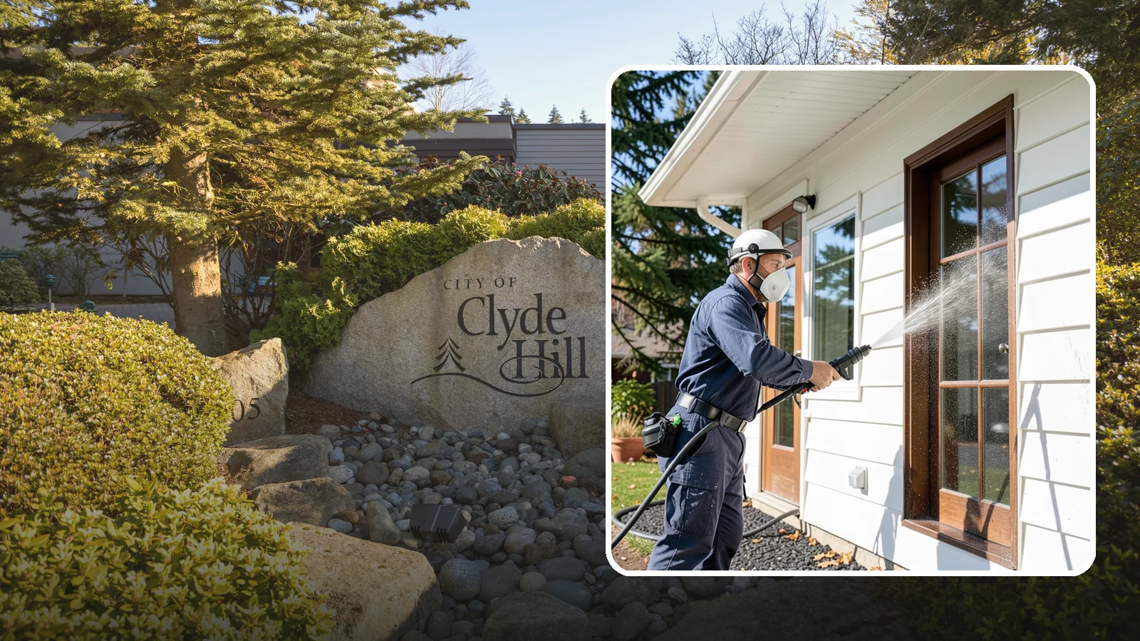 Fall Exterior Cleaning in Clyde Hill, King County, WA - A fall exterior cleaning removes summer's dust and the first flush of autumn debris before Washington's wet season sets in.