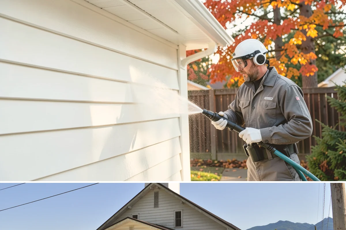 Fall Exterior Cleaning in Concrete, Skagit County, WA - September through early November works best, after the summer growing season and before persistent winter rain arrives.