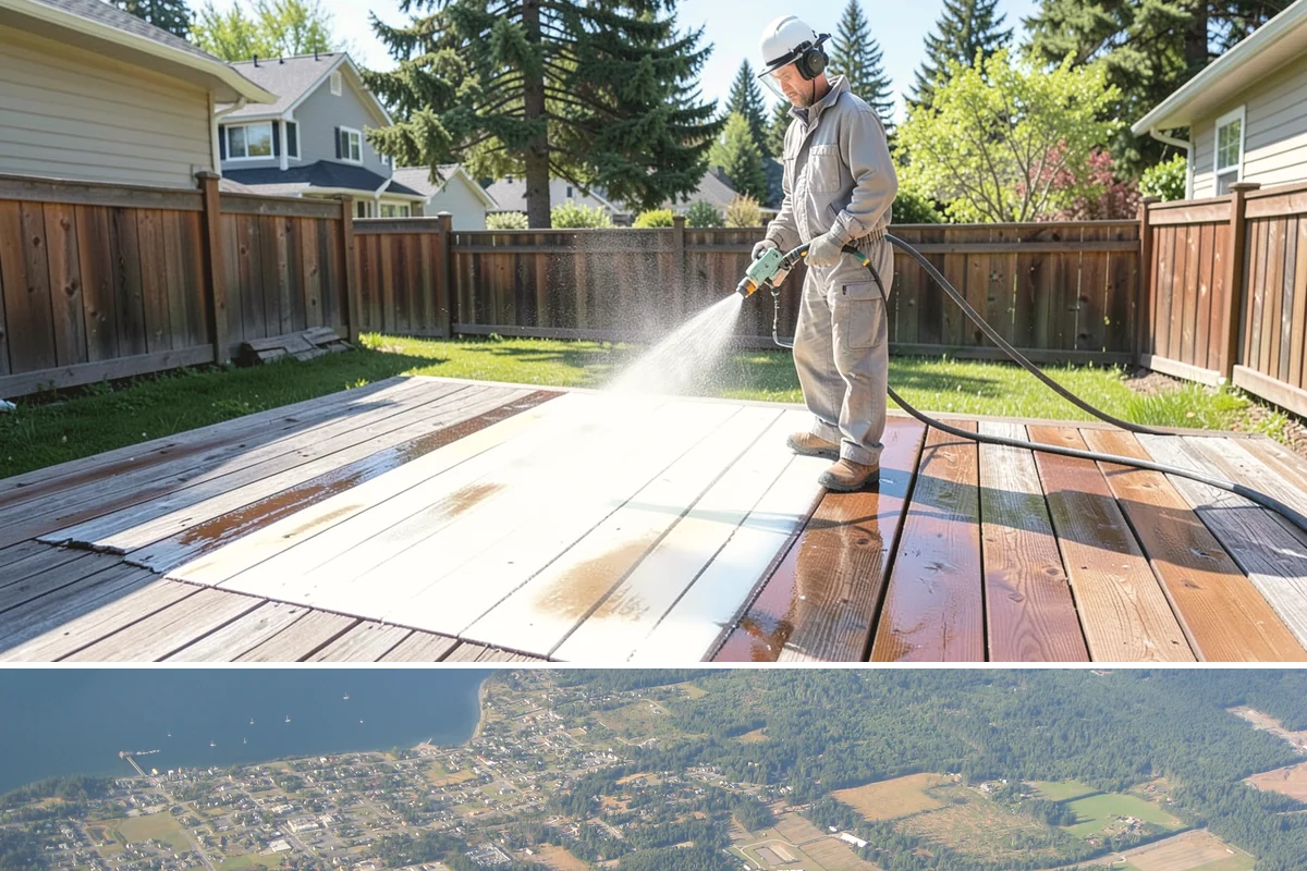 Fall Exterior Cleaning in Coupeville, Island County, WA - September through early November works best, after the summer growing season and before persistent winter rain arrives.