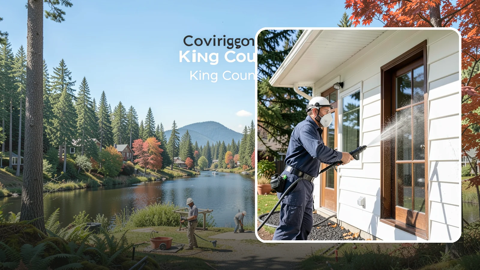 Fall Exterior Cleaning in Covington, King County, WA - A fall exterior cleaning removes summer's dust and the first flush of autumn debris before Washington's wet season sets in.