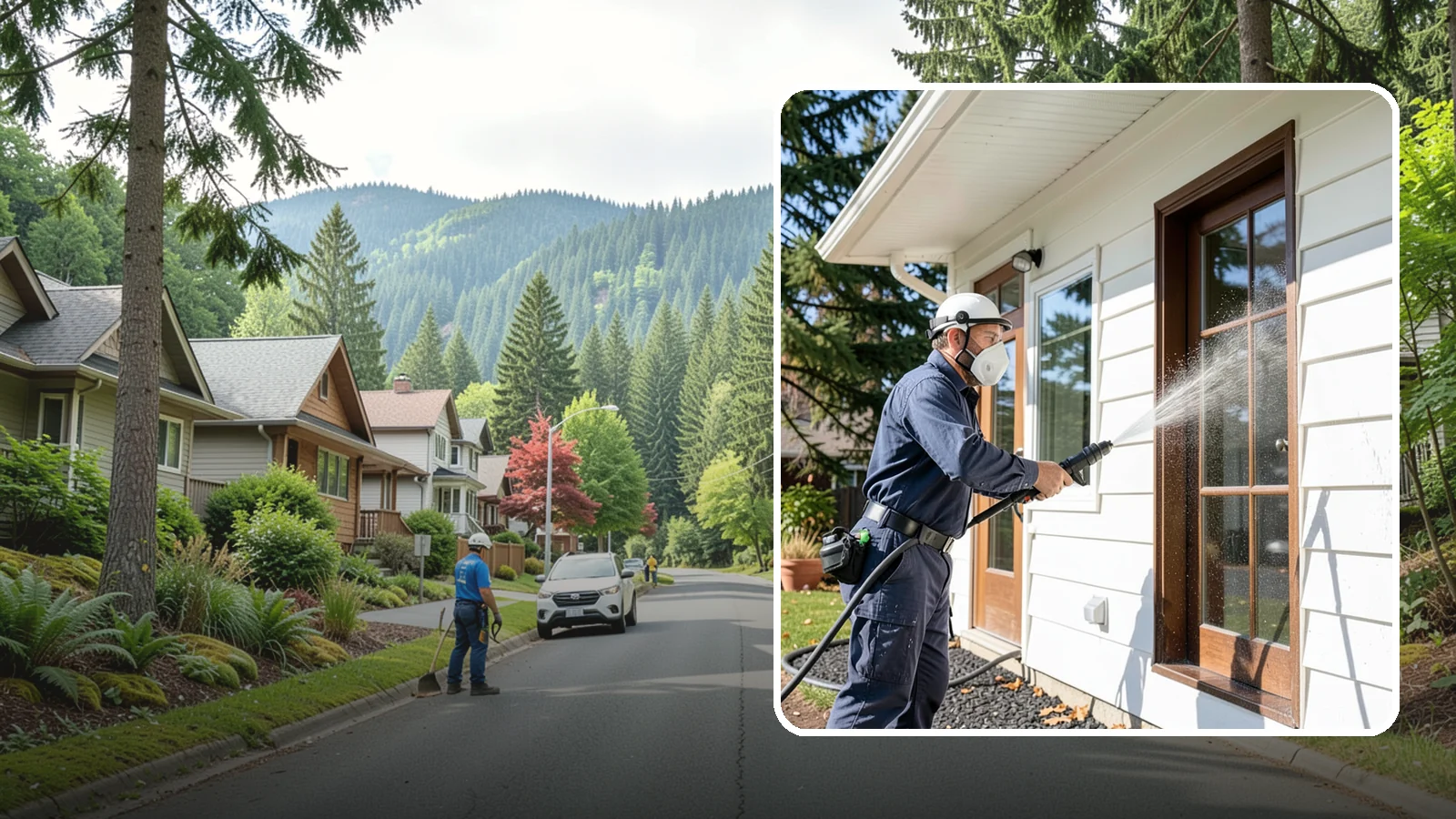 Fall Exterior Cleaning in Darrington, Snohomish County, WA - A fall exterior cleaning removes summer's dust and the first flush of autumn debris before Washington's wet season sets in.
