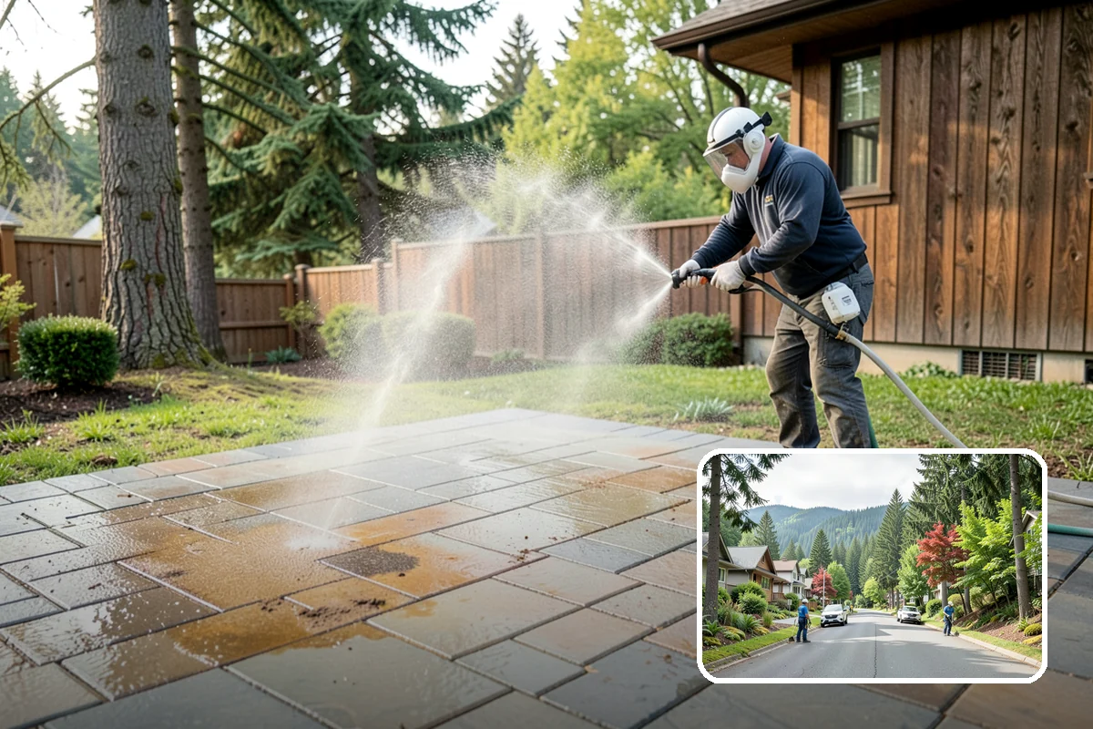 Fall Exterior Cleaning in Darrington, Snohomish County, WA - Strips away summer dust and the season's early leaf and needle fall
