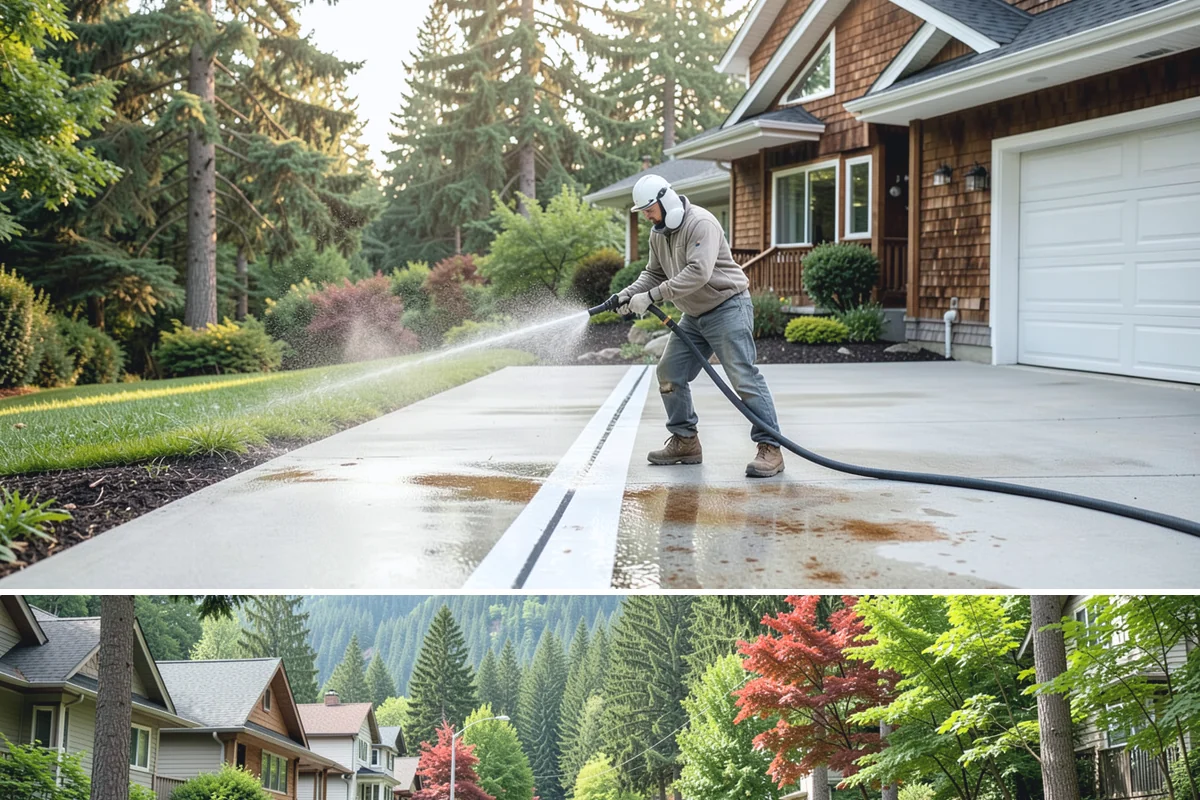Fall Exterior Cleaning in Darrington, Snohomish County, WA - September through early November works best, after the summer growing season and before persistent winter rain arrives.