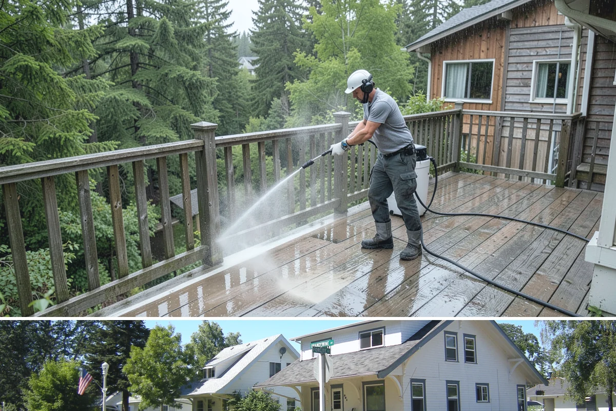 Fall Exterior Cleaning in DuPont, Pierce County, WA - September through early November works best, after the summer growing season and before persistent winter rain arrives.