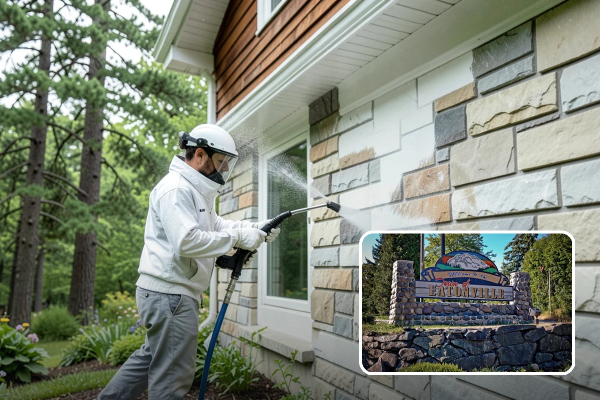 Fall Exterior Cleaning in Eatonville, Pierce County, WA - Strips away summer dust and the season's early leaf and needle fall