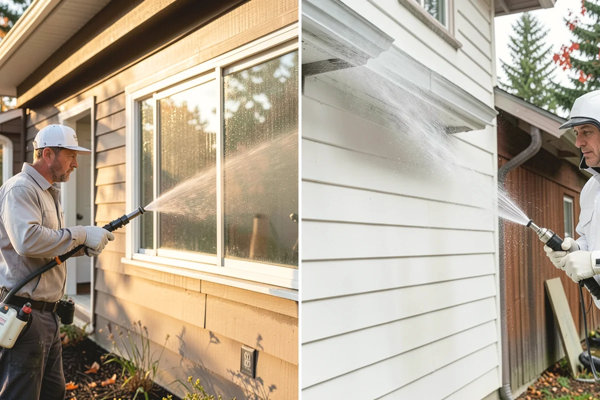 Fall Exterior Cleaning in Edgewood, Pierce County, WA - Clear loose leaves and conifer needles from target surfaces