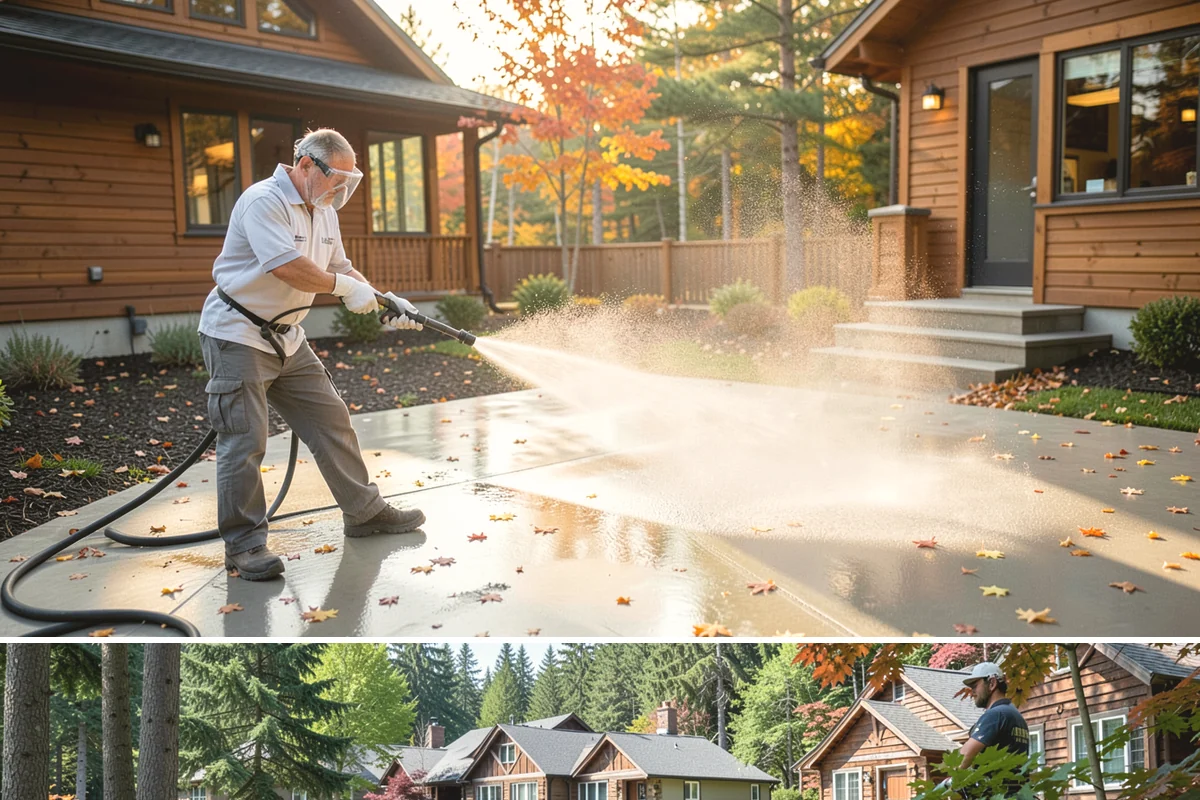 Fall Exterior Cleaning in Edgewood, Pierce County, WA - September through early November works best, after the summer growing season and before persistent winter rain arrives.
