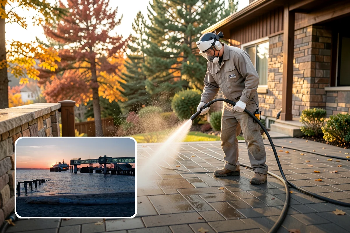 Fall Exterior Cleaning in Edmonds, Snohomish County, WA - Strips away summer dust and the season's early leaf and needle fall