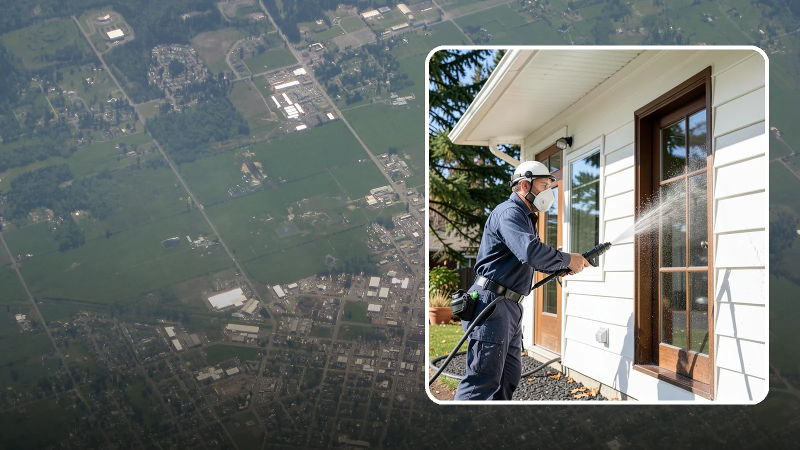 Fall Exterior Cleaning in Enumclaw, King County, WA - A fall exterior cleaning removes summer's dust and the first flush of autumn debris before Washington's wet season sets in.