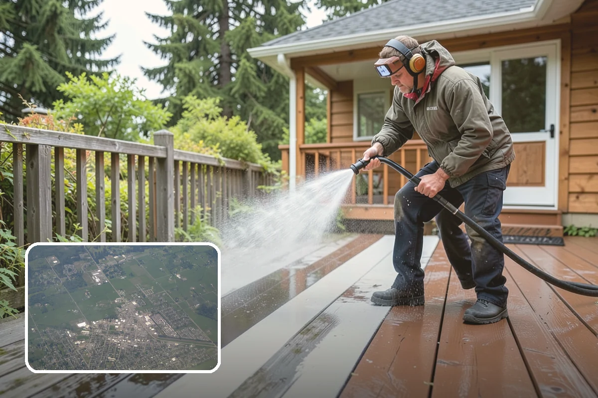 Fall Exterior Cleaning in Enumclaw, King County, WA - Strips away summer dust and the season's early leaf and needle fall