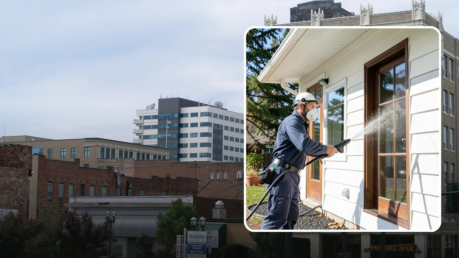 Fall Exterior Cleaning in Everett, Snohomish County, WA - A fall exterior cleaning removes summer's dust and the first flush of autumn debris before Washington's wet season sets in.