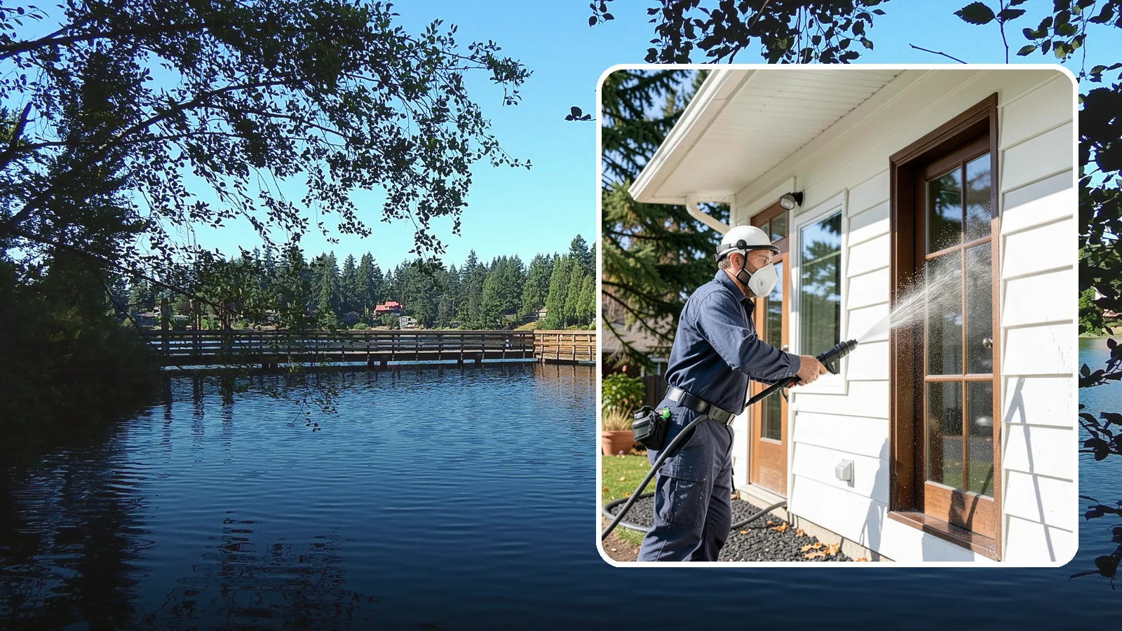 Fall Exterior Cleaning in Federal Way, King County, WA - A fall exterior cleaning removes summer's dust and the first flush of autumn debris before Washington's wet season sets in.