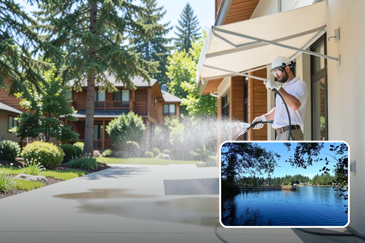 Fall Exterior Cleaning in Federal Way, King County, WA - Strips away summer dust and the season's early leaf and needle fall