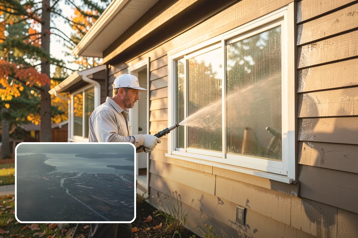 Fall Exterior Cleaning in Fife, Pierce County, WA - Strips away summer dust and the season's early leaf and needle fall