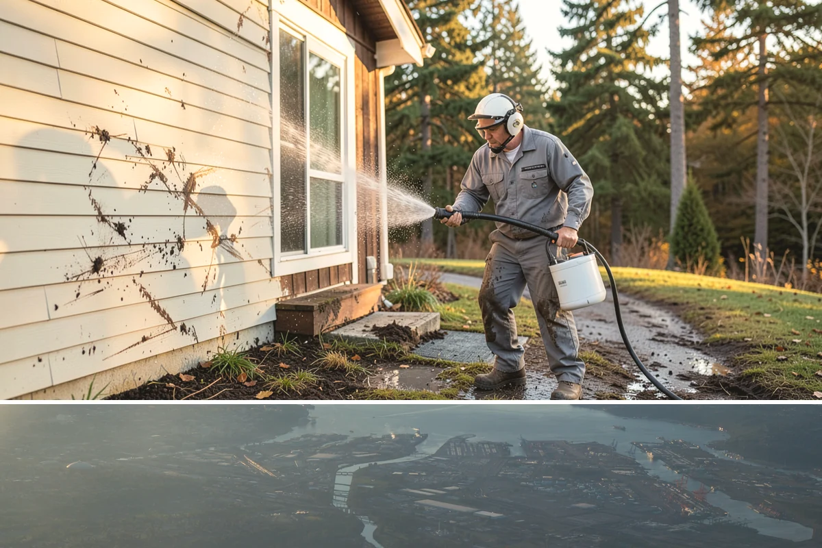 Fall Exterior Cleaning in Fife, Pierce County, WA - September through early November works best, after the summer growing season and before persistent winter rain arrives.
