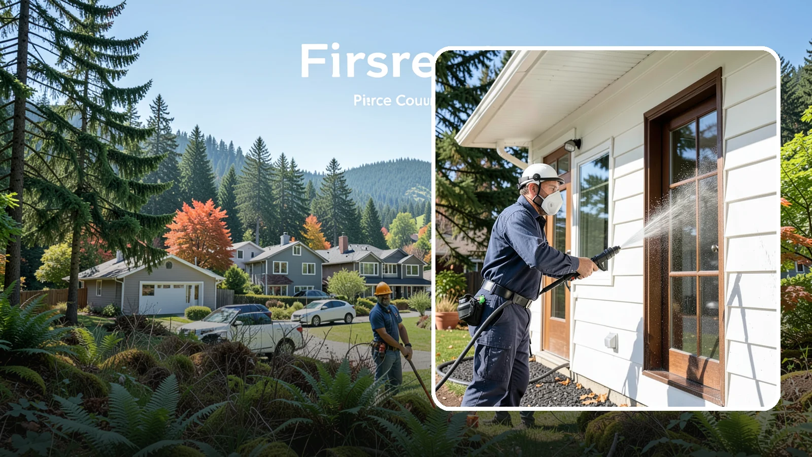 Fall Exterior Cleaning in Fircrest, Pierce County, WA - A fall exterior cleaning removes summer's dust and the first flush of autumn debris before Washington's wet season sets in.