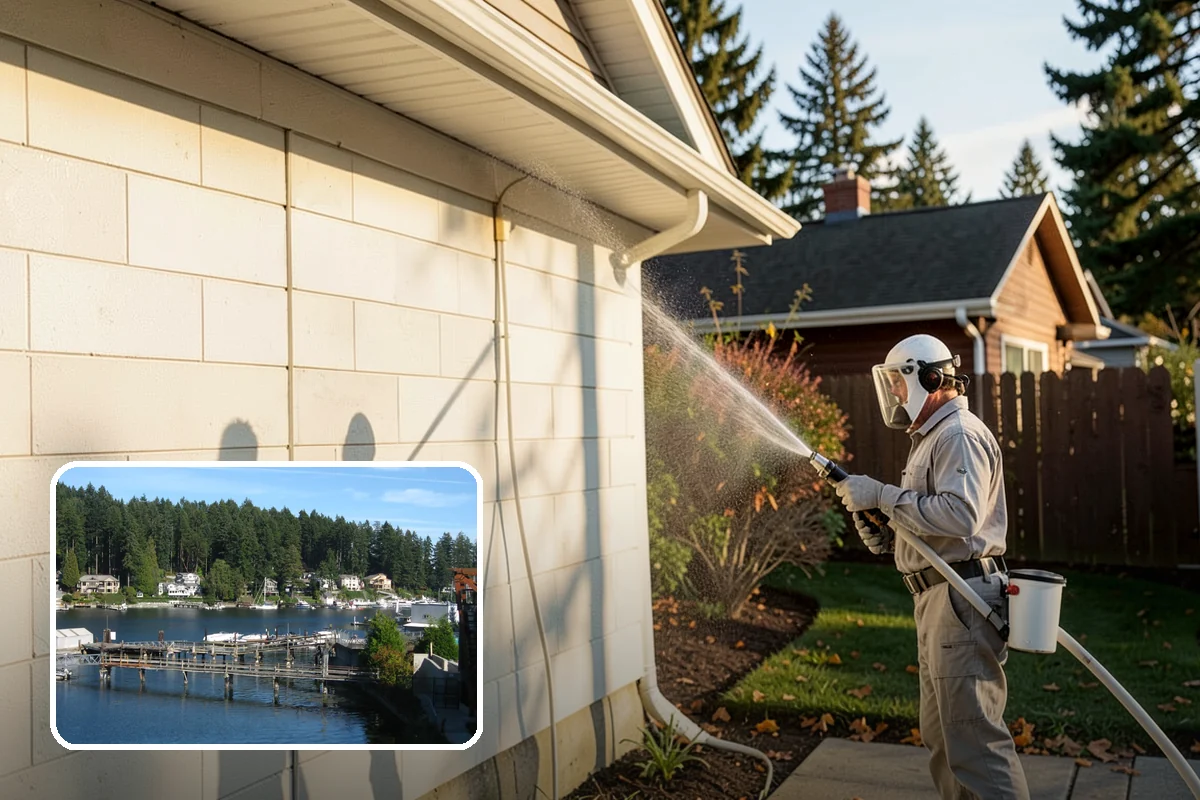 Fall Exterior Cleaning in Gig Harbor, Pierce County, WA - Strips away summer dust and the season's early leaf and needle fall