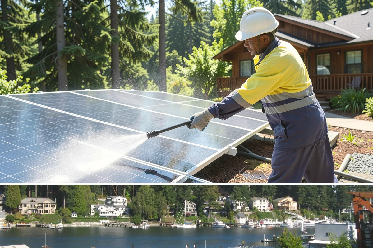 Fall Exterior Cleaning in Gig Harbor, Pierce County, WA - September through early November works best, after the summer growing season and before persistent winter rain arrives.