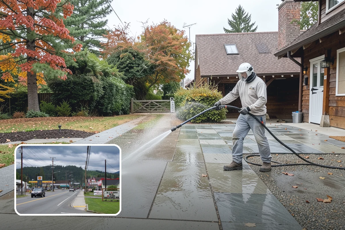 Fall Exterior Cleaning in Granite Falls, Snohomish County, WA - Strips away summer dust and the season's early leaf and needle fall