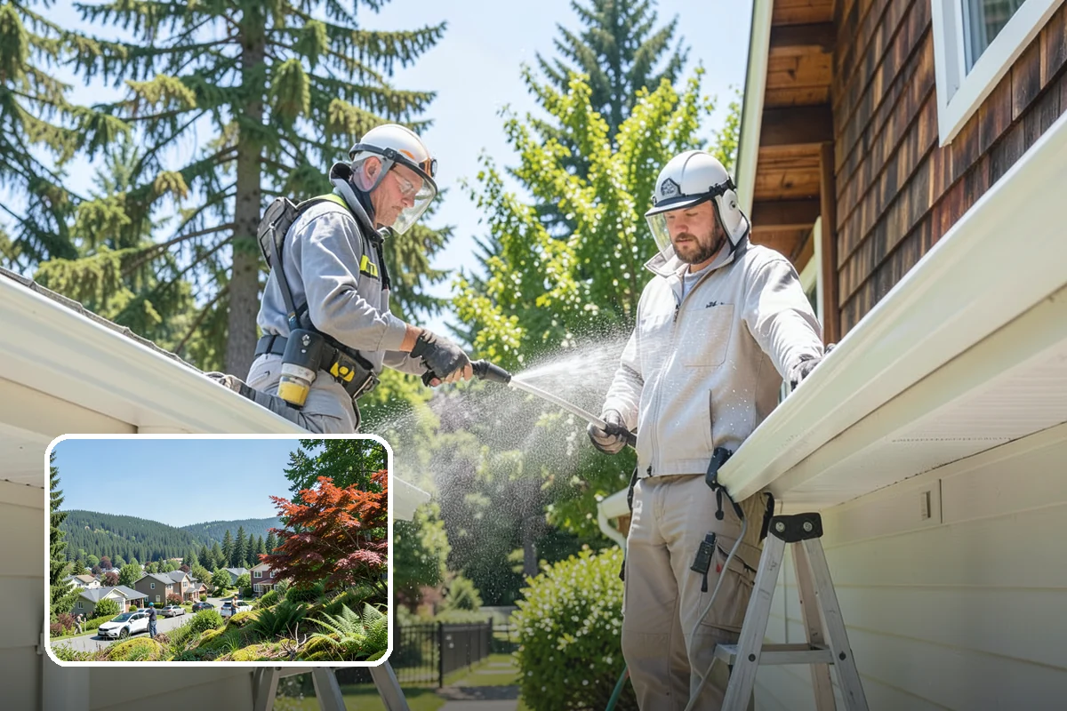 Fall Exterior Cleaning in Index, Snohomish County, WA - Strips away summer dust and the season's early leaf and needle fall