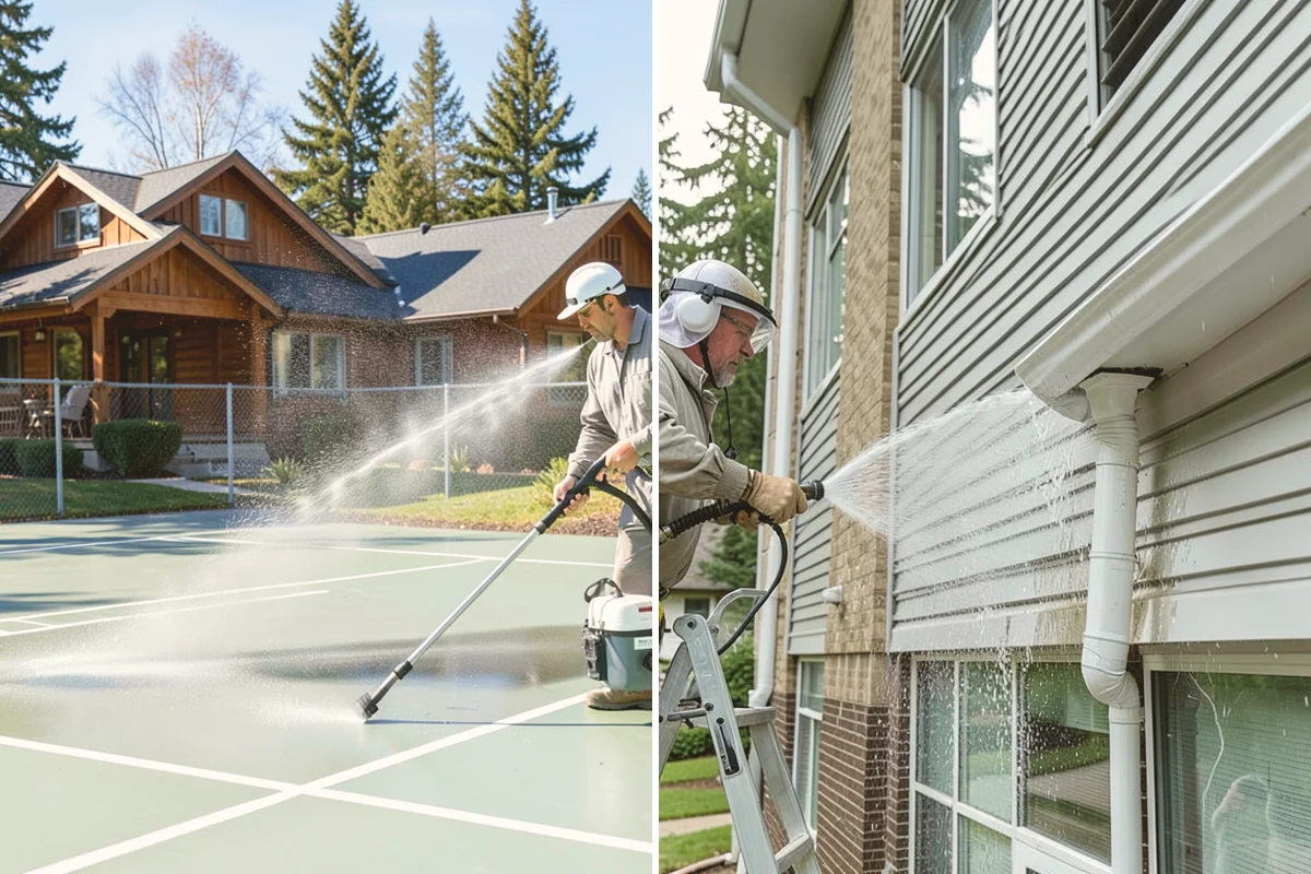 Fall Exterior Cleaning in Index, Snohomish County, WA - Clear loose leaves and conifer needles from target surfaces