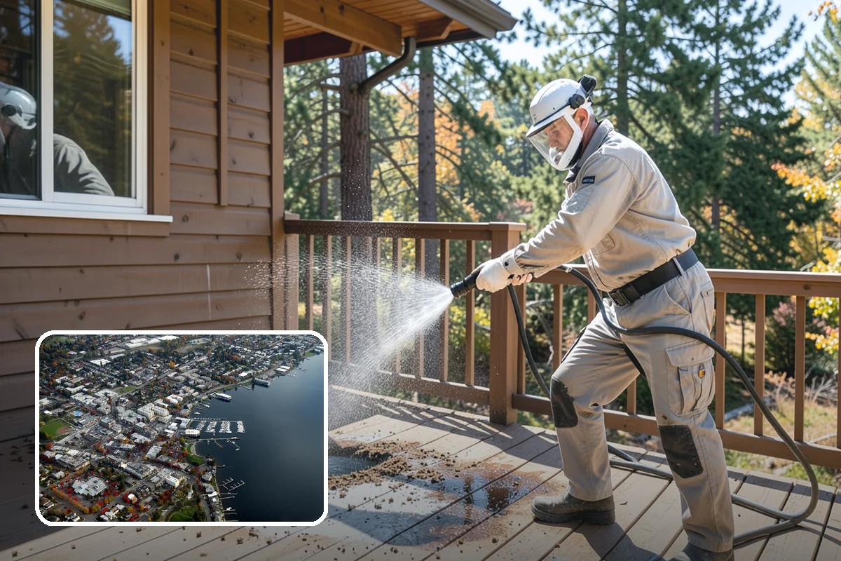 Fall Exterior Cleaning in Kirkland, King County, WA - Strips away summer dust and the season's early leaf and needle fall