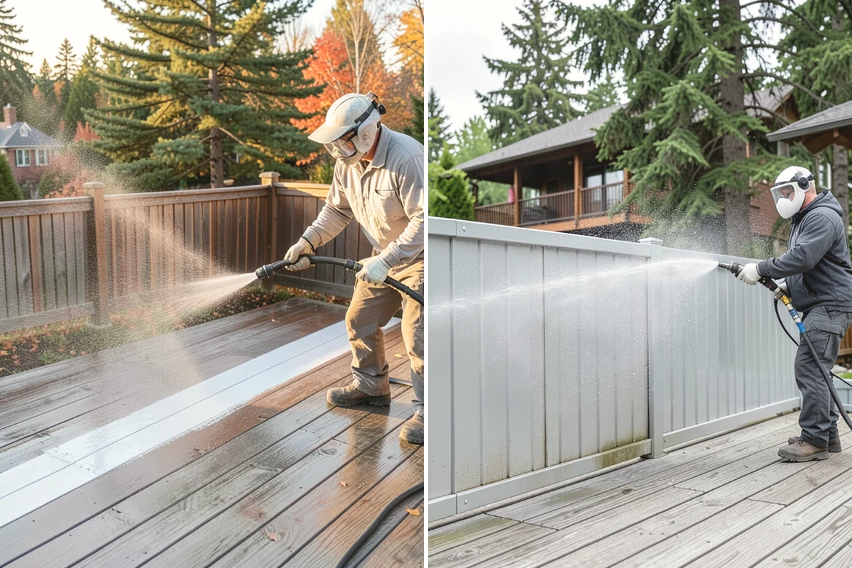 Fall Exterior Cleaning in La Conner, Skagit County, WA - Clear loose leaves and conifer needles from target surfaces