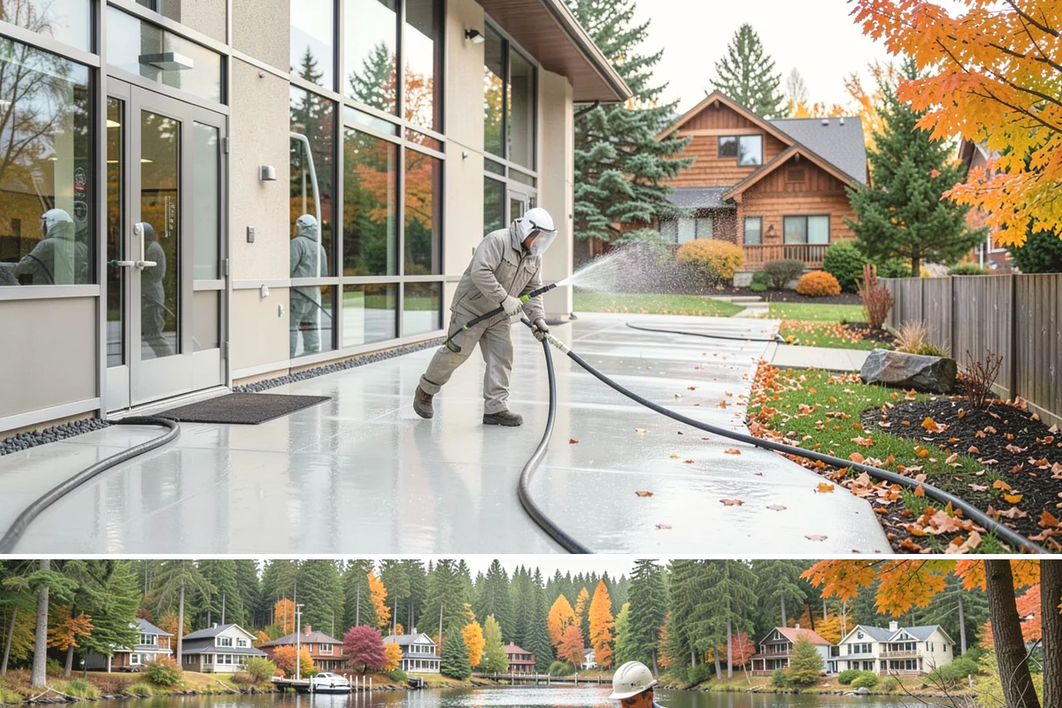 Fall Exterior Cleaning in La Conner, Skagit County, WA - September through early November works best, after the summer growing season and before persistent winter rain arrives.