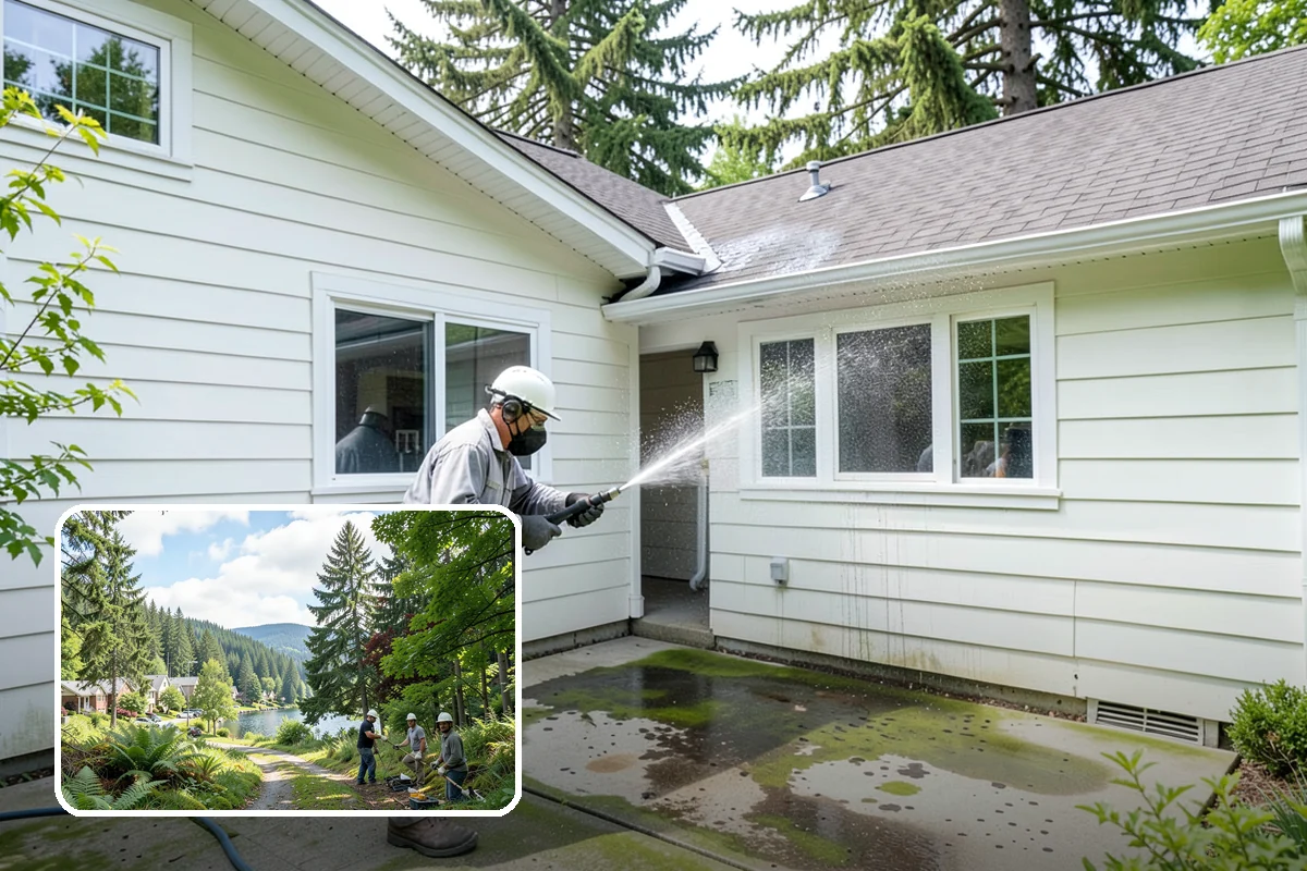Fall Exterior Cleaning in Lake Forest Park, King County, WA - Strips away summer dust and the season's early leaf and needle fall