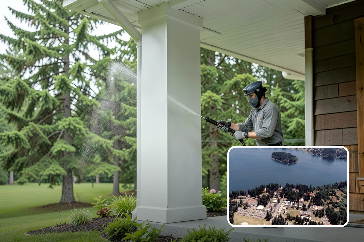 Fall Exterior Cleaning in Lakewood, Pierce County, WA - Strips away summer dust and the season's early leaf and needle fall